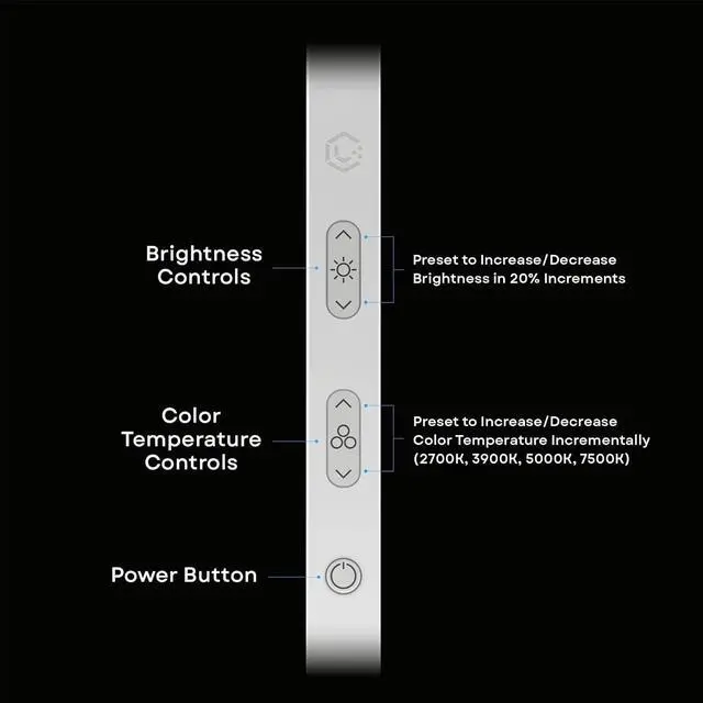 Alt view image 5 of 6 - Edge 2.0 LED Desk Lamp | Dimmable Home Office Desk Light with USB Charging Port & Strong Swing Arm | Adjustable Color Temperature and Brightness | Circle Webcam Light - White