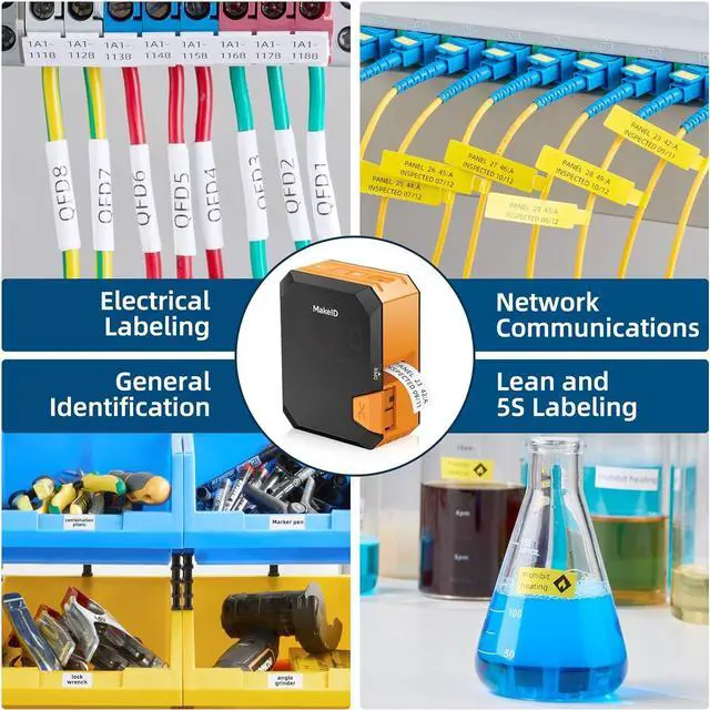 Alt view image 2 of 7 - P31 Industrieller Etikettendrucker, Etikettiermaschine mit 0,71 "B x 26,24 ft L Etiketten-, Draht- und Kabeletikettendrucker für Baustellen und Hochleistungsetiketten