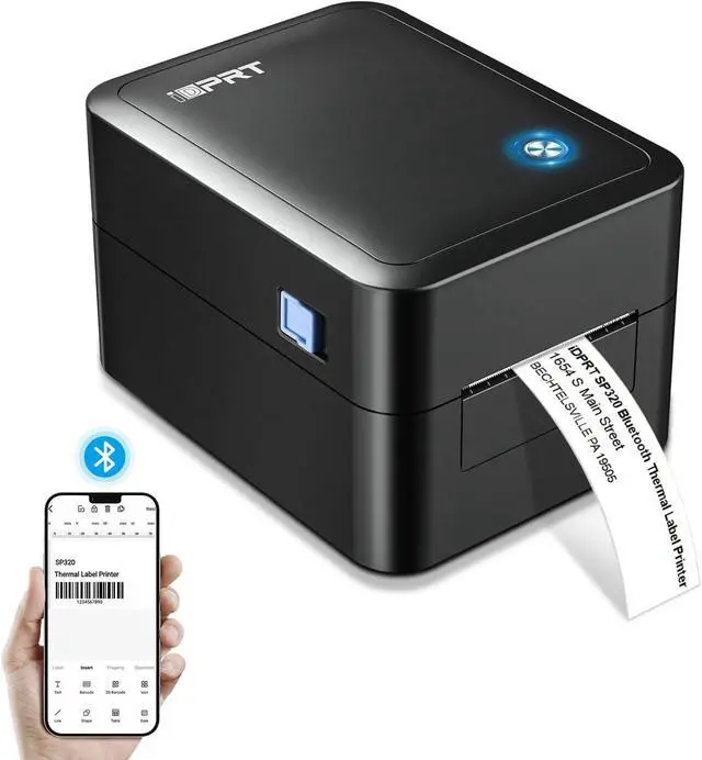Main image of Label Maker, Thermal Barcode Printer with No Bound Consumables, Bluetooth & USB Connection, 140pcs/min Speed, Customizable App, Supports Various Sized 1"-3.15", Label Printer for Small Business