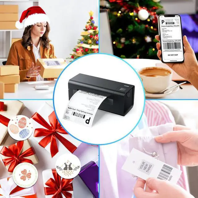 Alt view image 6 of 7 - Thermal-Label-Printer-Shipping label printer for small business 4x6 Bluetooth thermal printer 300mm/s Compatible Windows,Mac,iOS, Android,desktop printer labels maker for ,Shopify,Ebay