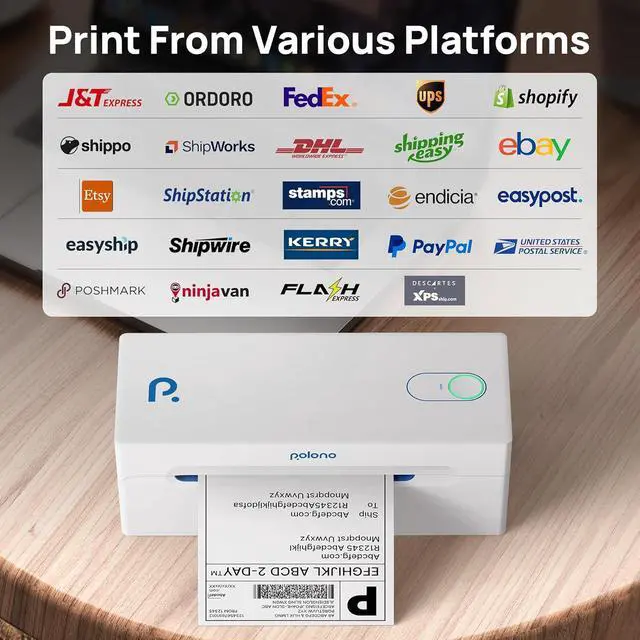 Alt view image 5 of 7 - Bluetooth Thermal Shipping Label Printer, Wireless 4x6 Shipping Label Printer for Small Business, Support Android, iPhone, Windows, and Mac, Widely for Ebay, , Shopify, Etsy, USPS