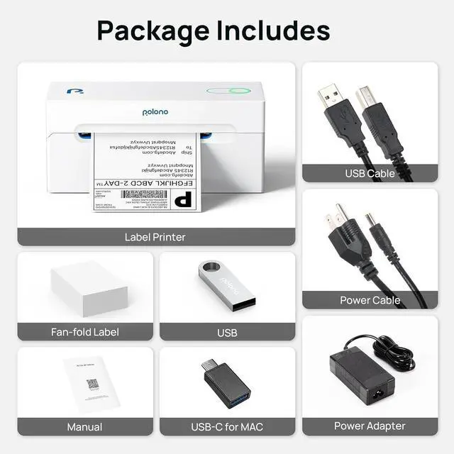 Alt view image 6 of 7 - Bluetooth Thermal Shipping Label Printer, Wireless 4x6 Shipping Label Printer for Small Business, Support Android, iPhone, Windows, and Mac, Widely for Ebay, , Shopify, Etsy, USPS