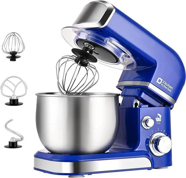 Main image of Stand Mixer,3.2Qt Mini Electric Food Mixer,6 Speeds Portable Lightweight Kitchen Mixer for Daily Use with Egg Whisk,Dough Hook,Flat Beater (Reflex Blue)