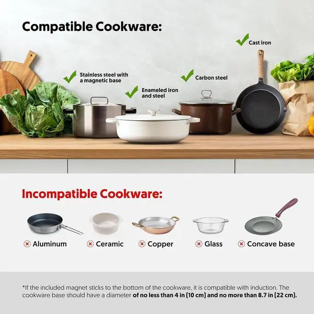 Alt view image 5 of 6 - Portable Induction Cooktop, iSiLER 1800W Sensor Touch Electric Induction Cooker Hot Plate with Kids Safety Lock, 6.7" Heating Coil, 18 Power 17 Temperature Setting Countertop Burner with Timer