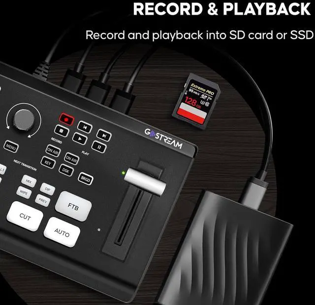 Alt view image 5 of 7 - Osee GoStream Deck HDMI Pro Live Streaming Multi Camera Video Mixer Switcher with NDI Updatable