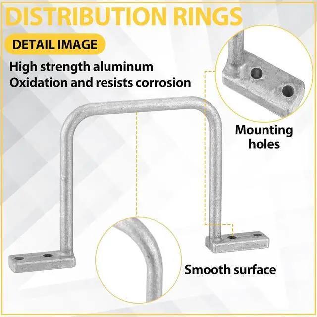 Alt view image 4 of 6 - 25 Pcs Distribution Rings Aluminum D Ring for Sorting Out Electric Cables, Cable Management, for Commercial and Residential Use, Silver(3 Inch)