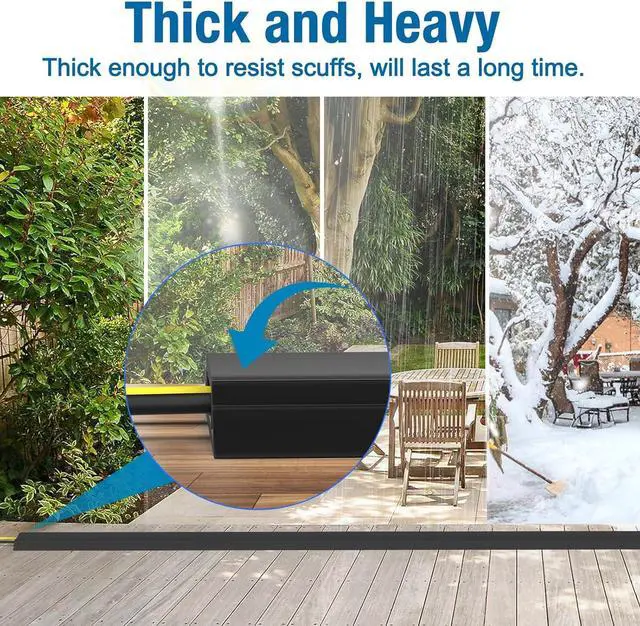 Alt view image 4 of 7 - 10 ft Floor Cord Cover Heavy Duty Cable Protector, Easy to Unroll, Prevent Trip Hazard for Home Office or Outdoor Settings (Black - 2pcs)