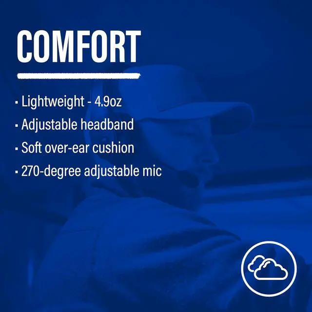 Alt view image 3 of 7 - Storm Gray - Premium Trucker Bluetooth Headset - Wireless Noise Canceling Mono Headset with Mic - High-Fidelity Sound, 30-Hour Talk Time, USB-C Charging - for Truck Drivers, Bluetooth 5.0