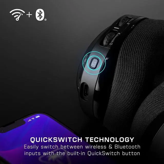 Alt view image 2 of 7 - Stealth 600 Wireless Multiplatform Amplified Gaming Headset for PC, PS5, PS4, & Mobile  Bluetooth, 80-Hr Battery, Noise-Cancelling Flip-to-Mute Mic, Waves 3D Audio Black