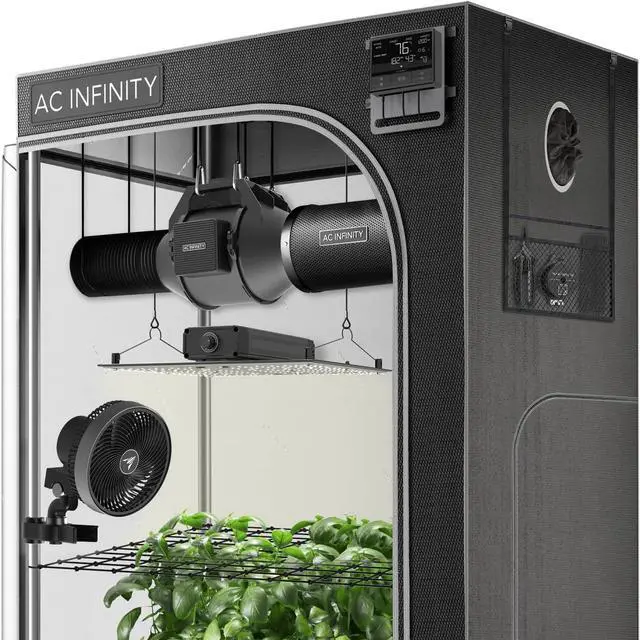 Main image of Advance Grow System 3x3, 3-Plant Kit, WiFi-Integrated Grow Tent Kit, Automate Ventilation, Circulation, Schedule Full Spectrum Samsung LM301H LED Grow Light, 2000D Mylar Tent