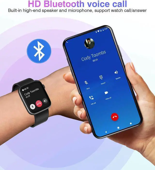 Alt view image 2 of 7 - 2024 Smart Watch for Men Women with Bluetooth Call,1.9'' HD Full Touch Screen Fitness Watch, Smartwatch with IP67 Waterproof with Blood Pressure Sleep Monitor for Android and iOS