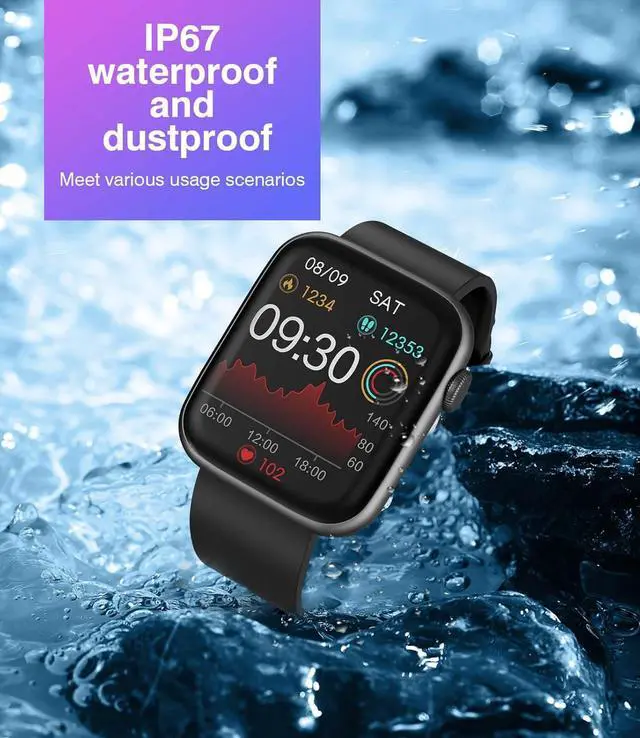 Alt view image 7 of 7 - 2024 Smart Watch for Men Women with Bluetooth Call,1.9'' HD Full Touch Screen Fitness Watch, Smartwatch with IP67 Waterproof with Blood Pressure Sleep Monitor for Android and iOS