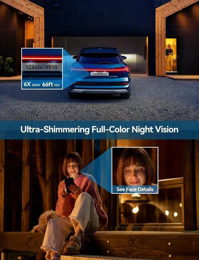 Alt view image 3 of 7 - 3K 5MP Security Cameras Wireless Outdoor, 5GHz&2.4GHz WiFi Camera for Home Security, 120° FoV Outside Surveillance Cam, AI Human/Vehicle Detection, 66FT Color Night Vision, 120dB Siren, IP66