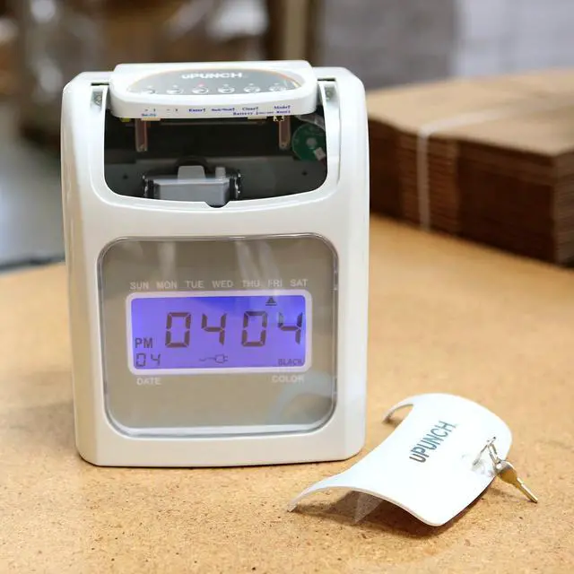 Alt view image 2 of 7 - HN4500 Advanced Calculating Time Clock Bundle for Small Business: Complete Employee Time Tracking System with 200 Time Cards, Racks, Ribbons, and Keys
