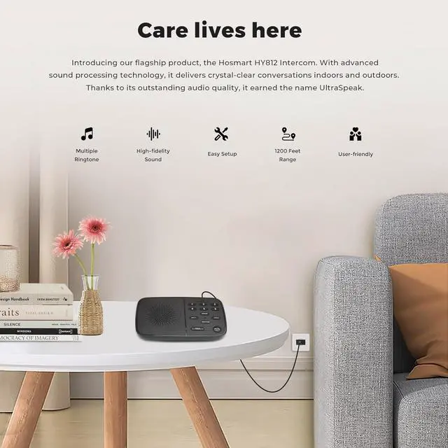 Alt view image 2 of 7 - Hosmart UltraSpeak Intercoms Wireless for Home, 2024 Two-Way Real-time Intercom Full Duplex Wireless Intercom System for Home Use, House Intercom System for Business with 1200 Feet Range (2 Stations)