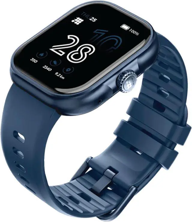 Alt view image 2 of 7 - Cubitt Viva Smartwatch/Fitness Tracker with 1.84" Touch AMOLED Screen, Bluetooth Calling, 60+ Sports, Blood Oxygen, Heart Rate, Stress and Sleep Monitor, Waterproof, Step Counter for Men and Women