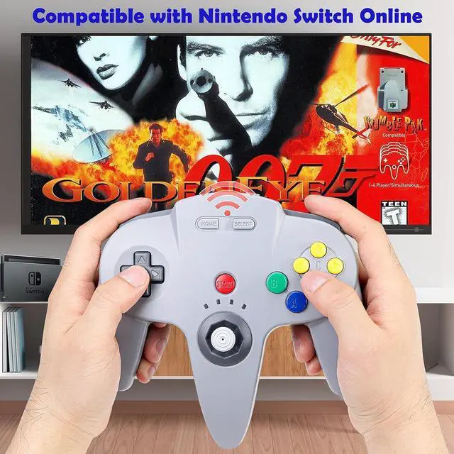 Alt view image 4 of 7 - 2.4 GHz Wireless N64 Switch Online Controller, USB Receiver & N64 Receiver, Compatible with Windows PC iOS Mac Raspberry Pi, N64 / Switch Online/NSO - (Rechargeable) (Plug and Play) (2 Pack)