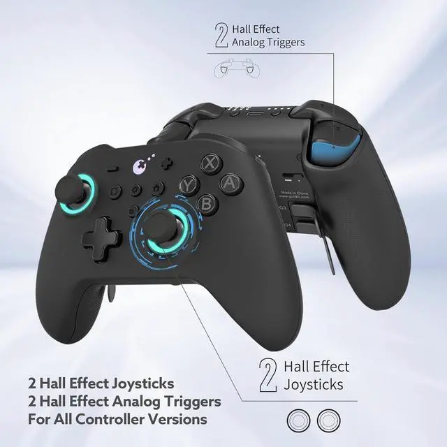 Alt view image 3 of 7 - KK3 MAX Controller (No Drift) for Switch/PC/Android/MacOS/IOS with 4 Back Buttons, Hall Joysticks and Triggers, Maglev/Rotor/HD Vibration,1000Hz Polling Rate, RGB lights