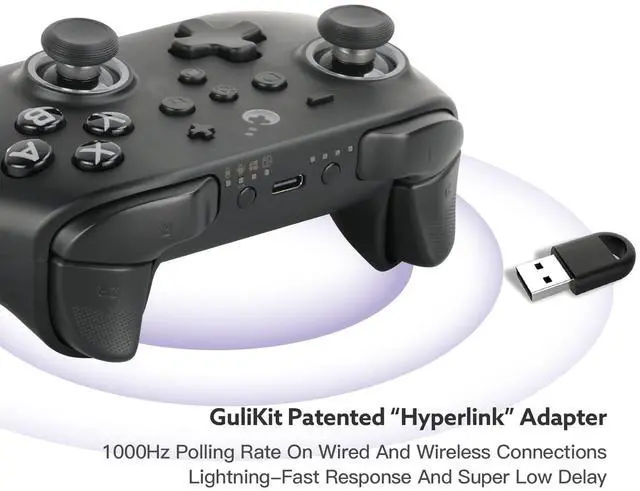 Alt view image 4 of 7 - KK3 MAX Controller (No Drift) for Switch/PC/Android/MacOS/IOS with 4 Back Buttons, Hall Joysticks and Triggers, Maglev/Rotor/HD Vibration,1000Hz Polling Rate, RGB lights