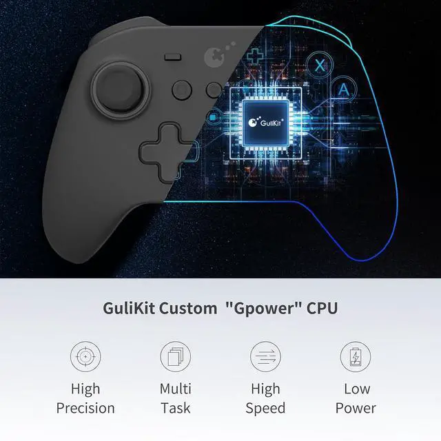 Alt view image 5 of 7 - KK3 MAX Controller (No Drift) for Switch/PC/Android/MacOS/IOS with 4 Back Buttons, Hall Joysticks and Triggers, Maglev/Rotor/HD Vibration,1000Hz Polling Rate, RGB lights