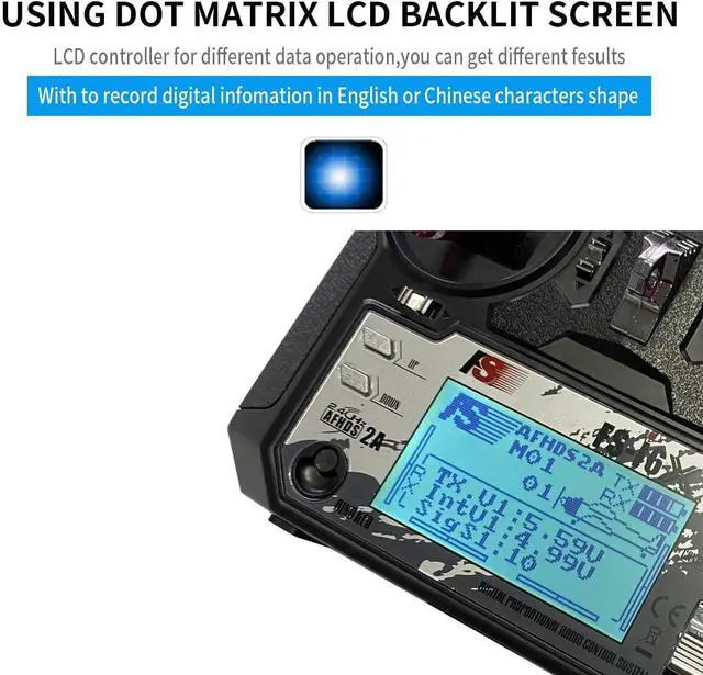 Alt view image 4 of 7 - FS-i6X 10CH Radio Transmitter and Receiver FS-iA10B 2.4G RC Controller for Airplane Helicopter FPV Drone RC Quadcopter Fly in The vast Sky (Mode-2)