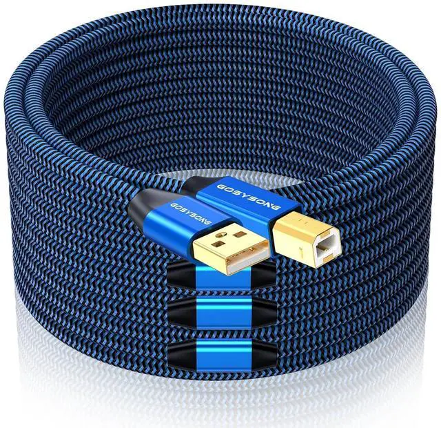 Main image of 100ft Active USB 2.0 Cable, Type A to Type B, High Speed Printer Cable Compatible with HP, Canon, Dell, Epson, Xerox and More