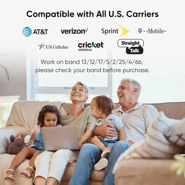 Alt view image 2 of 7 - Cell Phone Booster for Home, Cell Phone Signal Booster Kit, All U.S. Carriers -Compatible with Verizon, AT&T, T-Mobile, Sprint & More-5G 4G LTE 3G FCC Approved