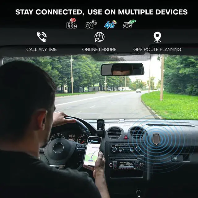 Alt view image 3 of 7 - Cell Phone Signal Booster for Car SUV Pickup | High Power Vehicle Booster | 5G & 4G LTE for All U.S. Carriers Verizon, AT&T, T-Mobile | Cellular Magnetic Antenna | FCC Approved