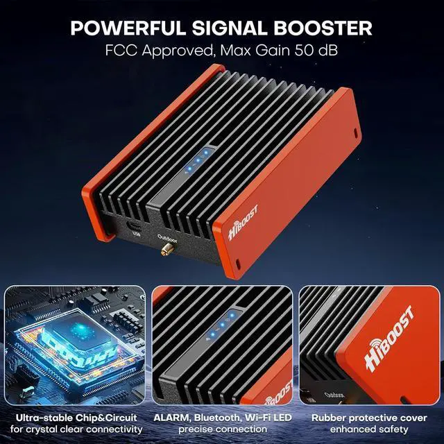 Alt view image 4 of 7 - Cell Phone Signal Booster for Car SUV Pickup | High Power Vehicle Booster | 5G & 4G LTE for All U.S. Carriers Verizon, AT&T, T-Mobile | Cellular Magnetic Antenna | FCC Approved