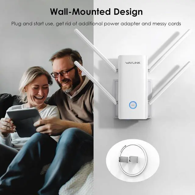 Alt view image 7 of 7 - AX3000 WiFi 6 Extender Signal Booster for Home,3000Mbps Dual Band (5GHz/2.4GHz) WiFi Repeater,WiFi Repeater Signal Booster with Gigabit Ethernet Port,Access Point,1-Tap Setup