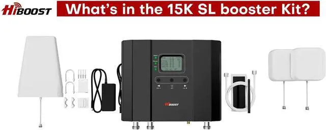 Alt view image 7 of 7 - Cell Phone Booster for Multiroom, Boost Cellular Signal up to 10,000 sq ft for All U.S. Carriers | Cell Phone Signal Boosters with 2 Inside Antennas Set for Homes & Offices 2-Story
