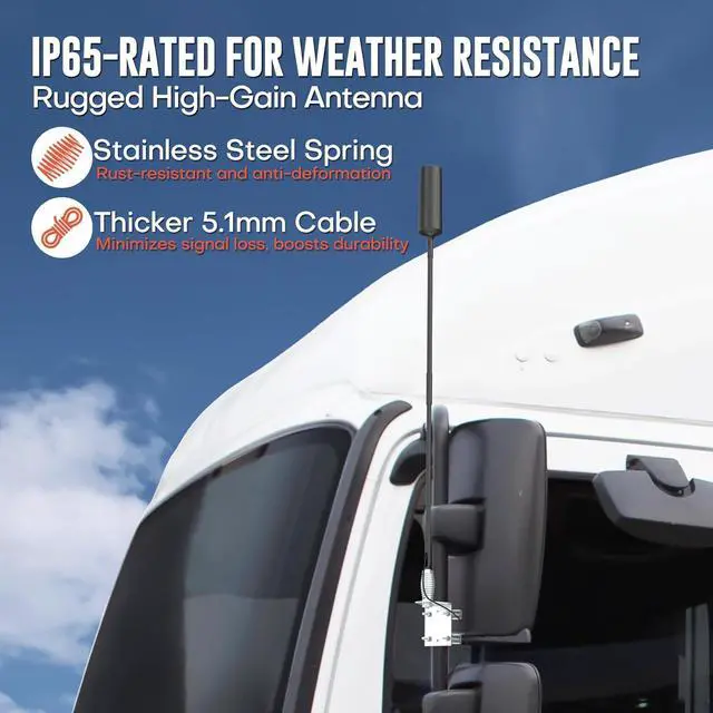 Alt view image 3 of 7 - Cell Phone Signal Booster for Trucks and SUVs | Boosts 5G & 4G LTE for All Carriers - Verizon, AT&T, T-Mobile & More | Weatherproof Antenna | Ultra-Stable Booster | FCC Approved