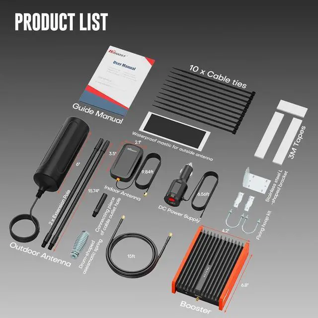 Alt view image 7 of 7 - Cell Phone Signal Booster for Trucks and SUVs | Boosts 5G & 4G LTE for All Carriers - Verizon, AT&T, T-Mobile & More | Weatherproof Antenna | Ultra-Stable Booster | FCC Approved