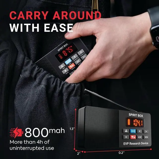Alt view image 5 of 7 - Spirit Box  Ghost Hunters Choice Equipment Kit with 32 GB Micro SD & Integrated Flashlight for Ultimate Paranormal Investigations and EVP Sessions