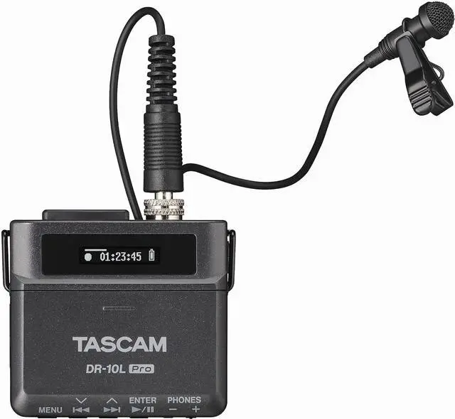 Main image of TASCAM DR-10L Pro Field Recorder with Lavalier Microphone and 32-bit Float Recording for Audio for Video  Supports 512GB microSDXC and LTC Jam Sync for Seamless Timecode Synchronization