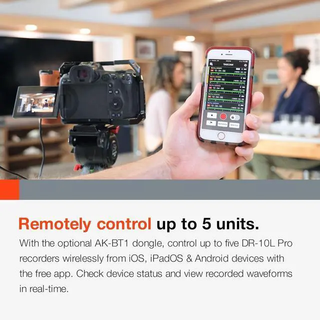 Alt view image 7 of 7 - TASCAM DR-10L Pro Field Recorder with Lavalier Microphone and 32-bit Float Recording for Audio for Video  Supports 512GB microSDXC and LTC Jam Sync for Seamless Timecode Synchronization