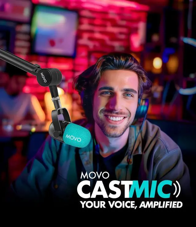 Alt view image 3 of 7 - CastMic Dynamic XLR Podcast Microphone for PC, Gaming, Streaming, YouTube, and Musicians - Cardioid Podcast Mic for Content Creators