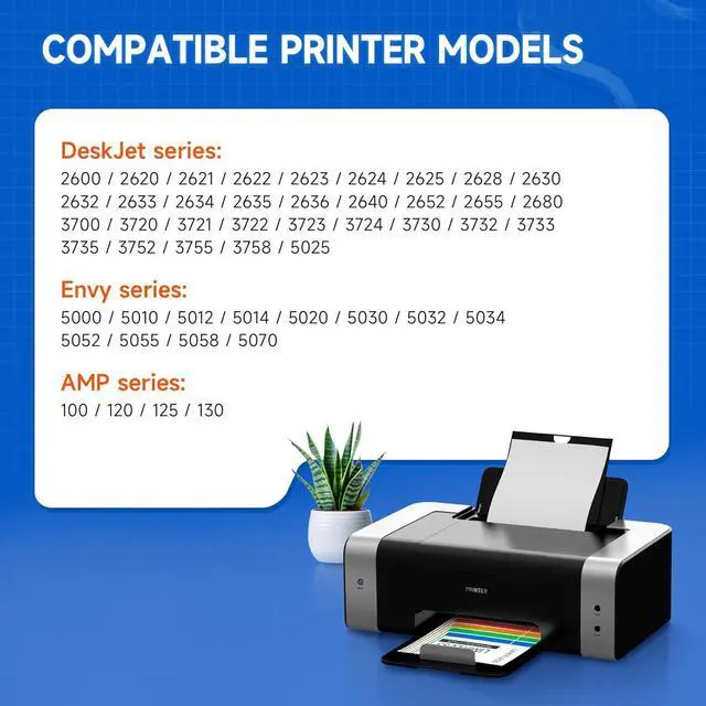 Alt view image 2 of 7 - Compatible 65XL Ink Cartridge Replacement for HP Envy 5055 5052 5058 DeskJet 3755 2655 3752 3720 3700 3722 3723 3758 2652 2622 2624, Black, Tri-color, 2-Pack