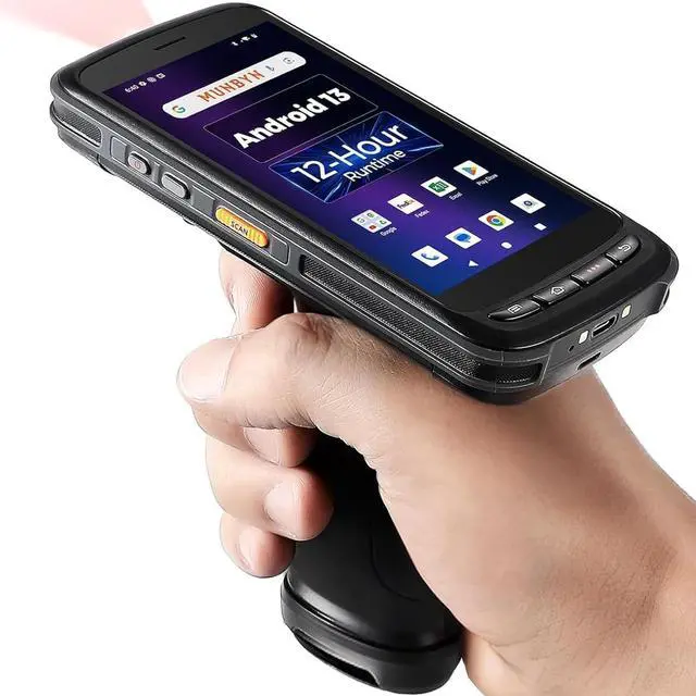 Main image of Android Barcode Scanner Full Screen, 8000mAh Mobile Computer, 1D/2D QR Zebra SE4710 Engine, Handheld Android 13, PDA for WMS, 4G Wi-Fi Inventory Bar Code Scanner