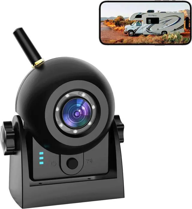 Main image of Magnetic Wireless Backup Camera-WiFi Reversing Camera with Rechargeable Battery, IP68 Waterproof, 1-min Installation, for Hitching Gooseneck Horse Trailer/Boat/RV/Pickup/Truck/Minivan