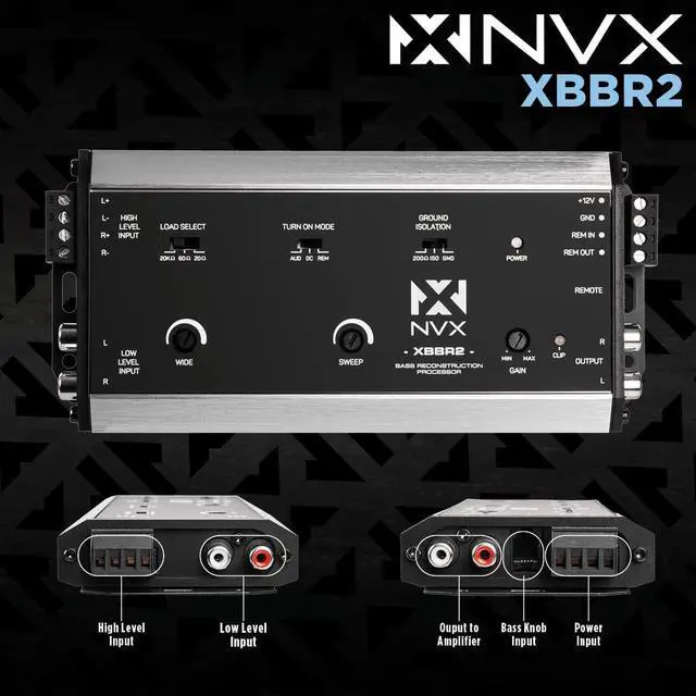 Alt view image 2 of 7 - XBBR2 X-Series 2-Channel Bass Restoration Processor and Line Output Converter with Impedance Matching and Remote Level Control