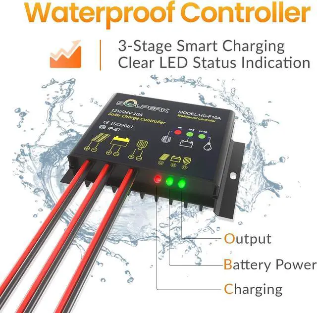 Alt view image 7 of 7 - Solar Panel Kit 50W 12V, Solar Battery Trickle Charger Maintainer with Upgrade Waterproof Controller for Boat Car RV Motorcycle Marine Automotive (Without Mounting Bracket)