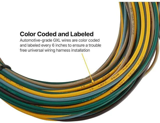 Alt view image 2 of 7 - Universal 22-Circuit Automotive Wiring Harness Kit for GM Tilt Columns - GXL Insulated Copper Wires, Includes Instructions, Ideal for Restorations, Custom Builds and Engine Swaps