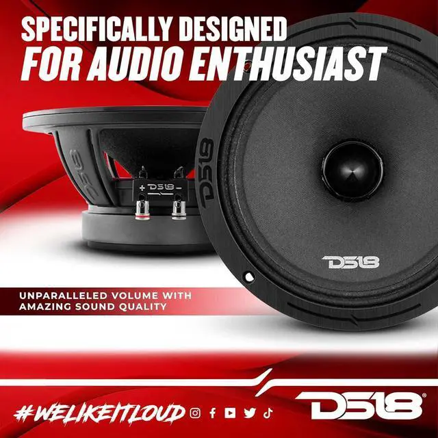 Alt view image 3 of 7 - PRO-ZXI8.4BM 8 Inches Car Audio Mid-Range Loudspeaker with Bullet 700 Watts 4-Ohm (1 Speaker)