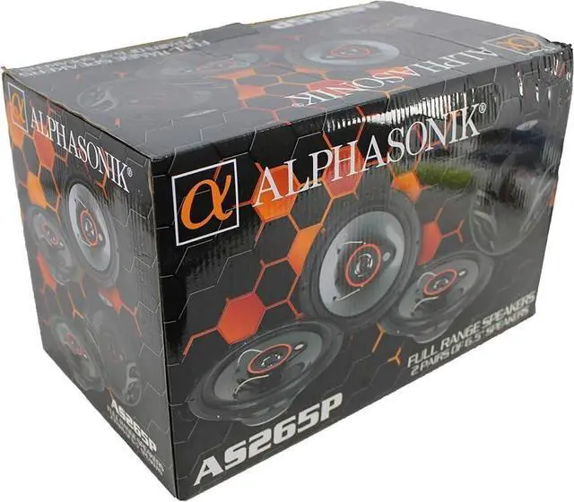Alt view image 4 of 4 - AS265P Loudspeakers 2 Pairs of 6.5" 350W Max 3-Way Speakers 4 Ohms Premium Quality Audio Door Speakers for Car or Truck Stereo Sound System