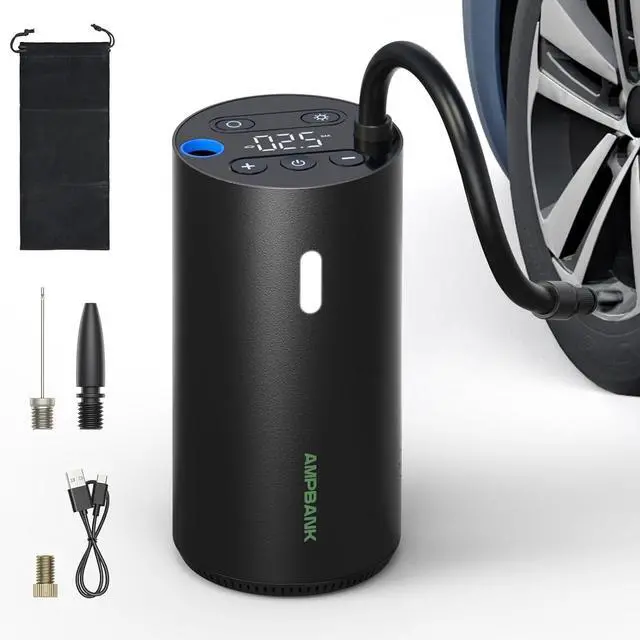 Main image of Tire Inflator Portable Air Compressor, AT004 Smart Air Pump for Car Tires, Auto Tire Inflator 150PSI with Pressure Gauge & LED Screen, 2X Faster Air Compressor for Car, Motorcycle, Bike, Ball