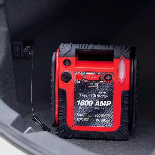Alt view image 7 of 7 - New Upgrade Car Battery Jump Starter & Portable Air Compressor, 1800A 20000mAh 12V Jump Box Power Station, 260PSI Tire Inflator (Up to 8.0L Gas/Diesel), LED Light, USB, Battery Booste