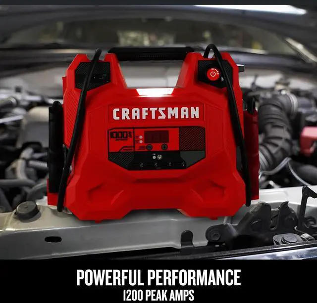 Alt view image 4 of 7 - Jump Starter and Portable Power Station, CMXCESM281, 3-in-1, 1000 Amps, 12 Volt, DC Port, 4 USB Ports, LED Work Light, for Car, SUV, Truck, and Marine Batteries