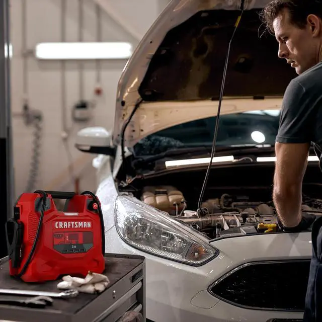 Alt view image 7 of 7 - Jump Starter and Portable Power Station, CMXCESM281, 3-in-1, 1000 Amps, 12 Volt, DC Port, 4 USB Ports, LED Work Light, for Car, SUV, Truck, and Marine Batteries