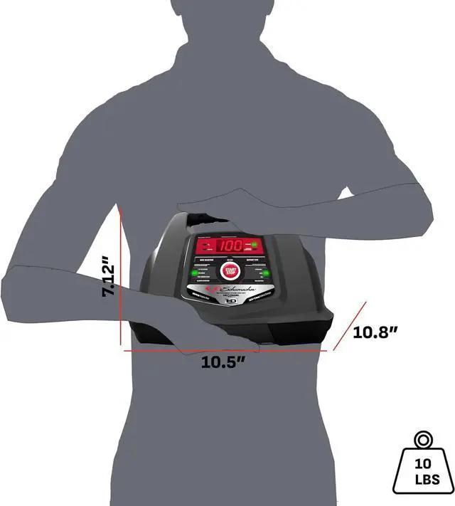 Alt view image 7 of 7 - Fully Automatic Car Battery Charger & Engine Starter - 6V / 12V Battery Charger & Maintainer - for Standard, AGM, Gel & Deep-Cycle Batteries - Reverse Hook-Up Protection - SC1281
